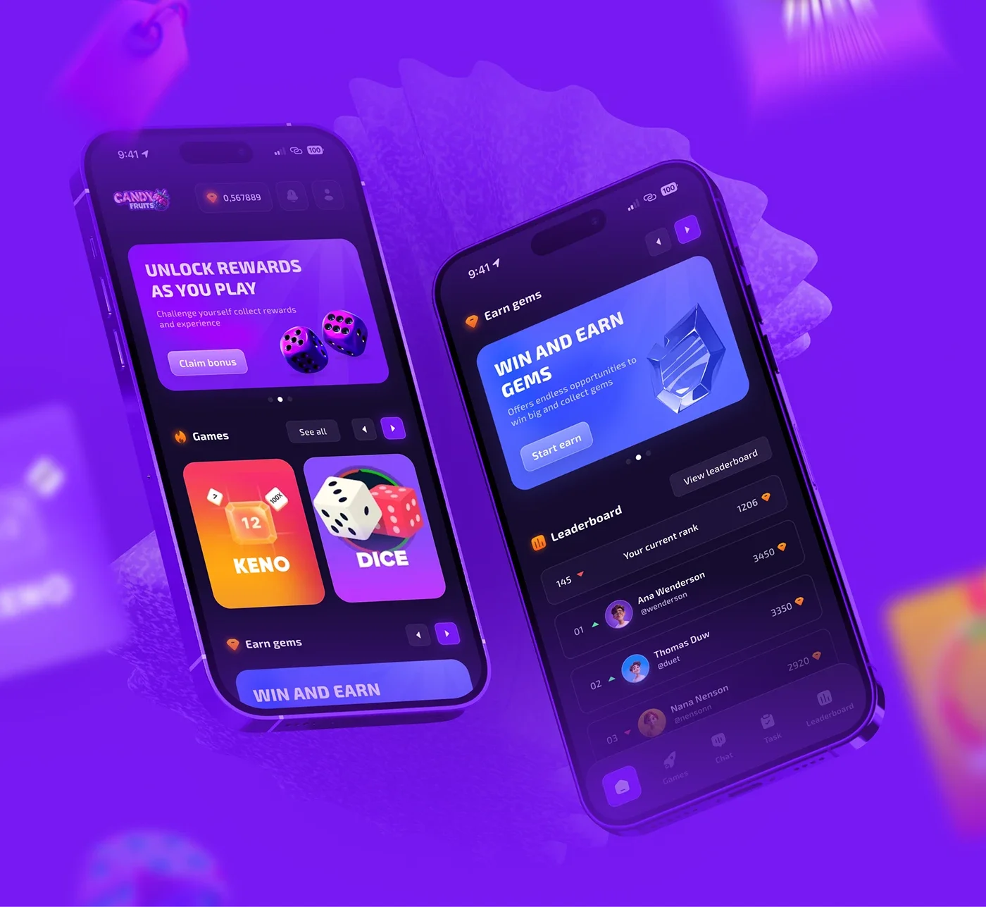 棋牌娱乐手机APP界面预览